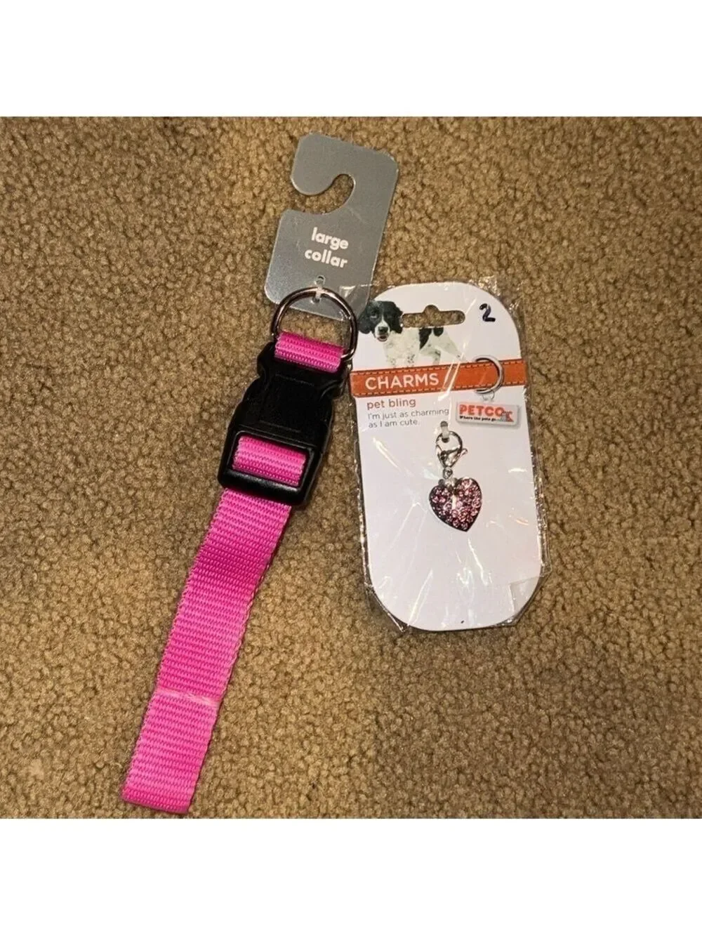 Pink Dog Collar Pet Charm Petco New With Tags